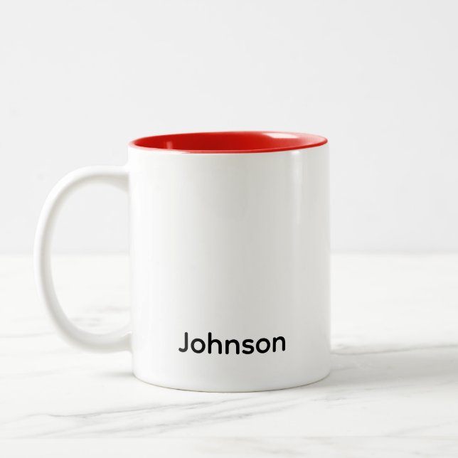 Tasse 2 Couleurs Personnaliser le nom (Gauche)