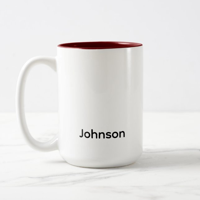 Tasse 2 Couleurs Personnaliser le nom (Gauche)