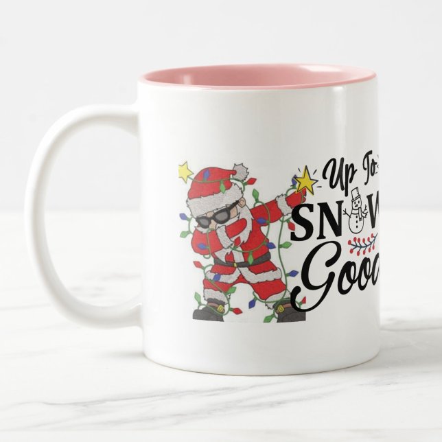 Tasse 2 Couleurs personnaliser neige christtma (personalised Christmas holiday gift mug)