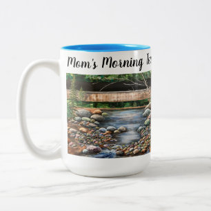 Tasse 2 Couleurs Personnaliser Scène Moderne de Ruisseau 