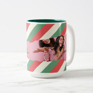 Tasse 2 Couleurs Personnalisez vos amis de fête de Noël Photo
