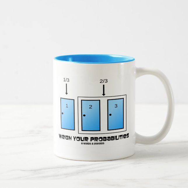 Tasse 2 Couleurs Peser vos probabilités Trois portes (Droit)