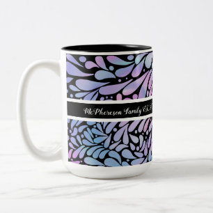 Tasse 2 Couleurs Pétales contemporains de couleur sirène
