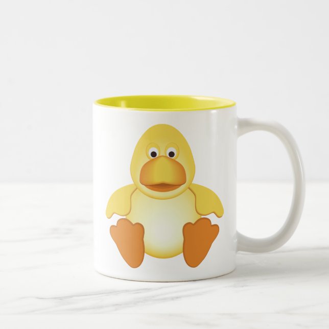 Tasse 2 Couleurs Petit canard jaune (Droit)