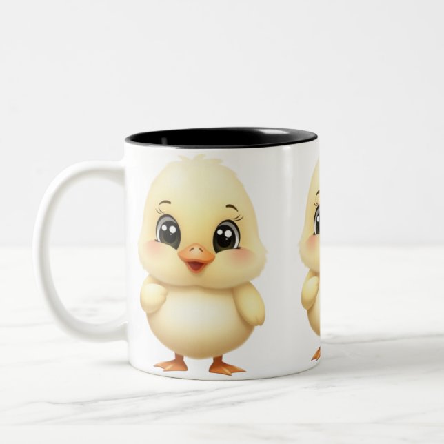 Tasse 2 Couleurs Petit Canard mignon (Gauche)