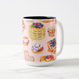 Tasse 2 Couleurs Petit-déjeuner illustré Les friandises dans le sty
