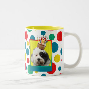 Tasse 2 Couleurs Petit gâteau d'anniversaire - Terrier tibétain