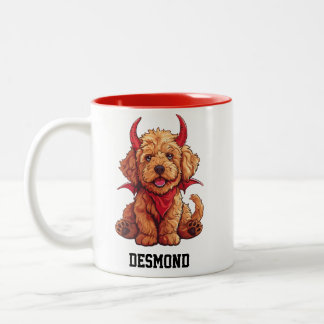 Tasse 2 Couleurs Petit Goldendoodle Devil
