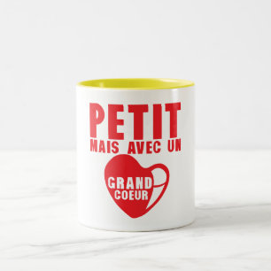 Tasse 2 Couleurs petit grand coeur citation