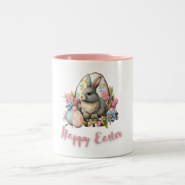 Tasse 2 Couleurs Petit lapin de Pâques (Centre)