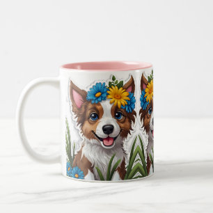 Tasse 2 Couleurs Petit Petit Petit Petit Chien Chien Chien Mignonne