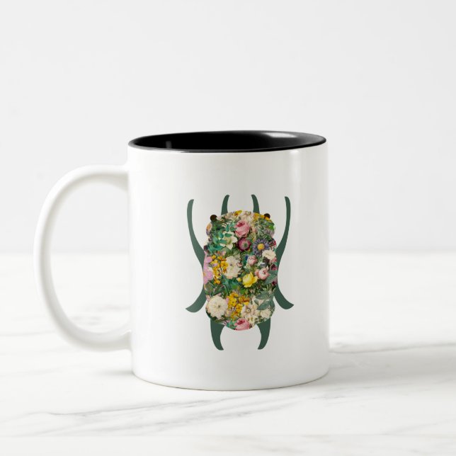 Tasse 2 Couleurs Petit scarabée bleu (Gauche)