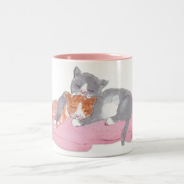 Tasse 2 Couleurs Petit somme de chat (Centre)