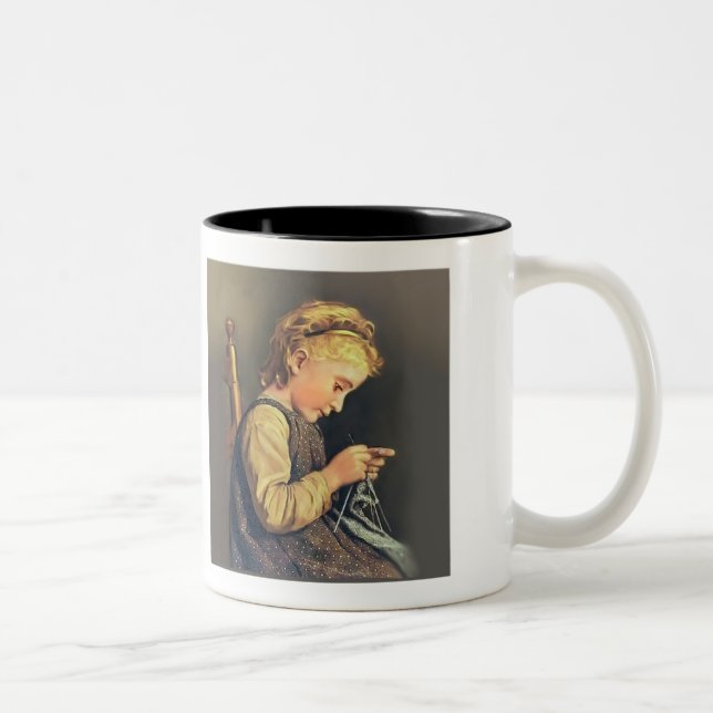 Tasse 2 Couleurs Petit Tricot fille (Droit)