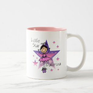Tasse 2 Couleurs Petite Ballerine Star - Cheveux Bruns