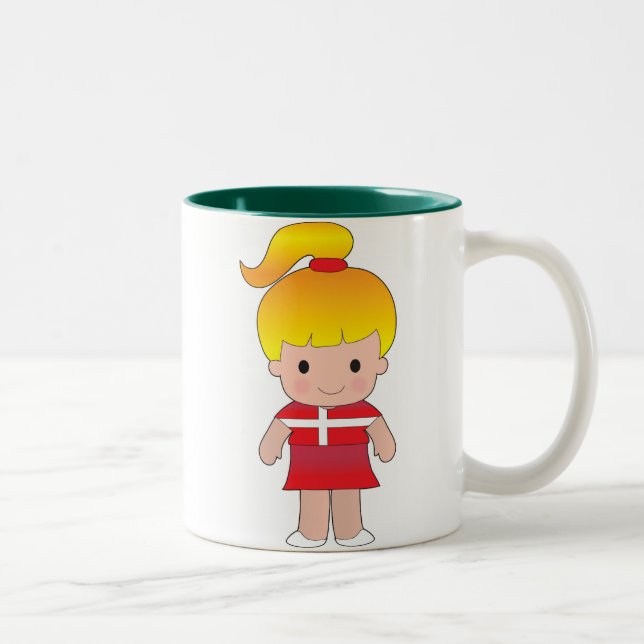 Tasse 2 Couleurs Petite fille danoise (Droit)