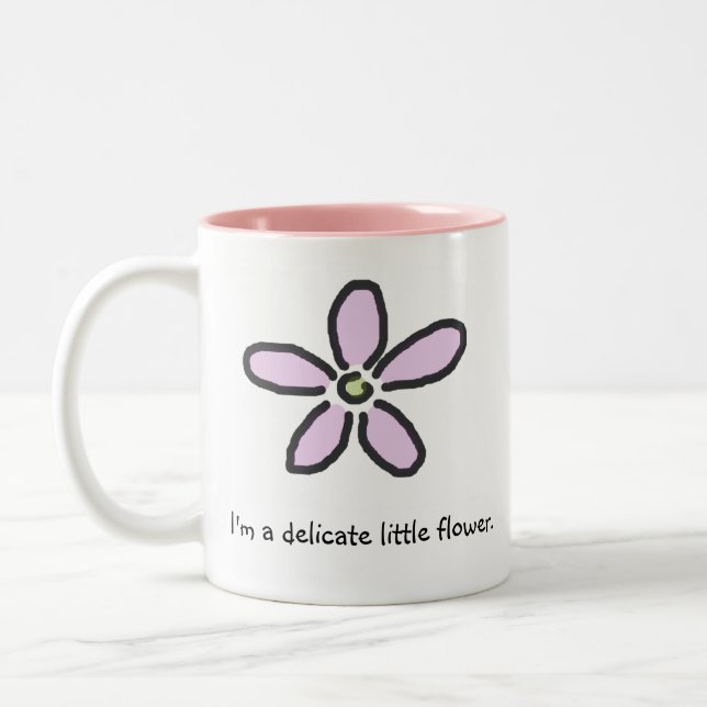 Tasse 2 Couleurs Petite fleur sensible (Gauche)