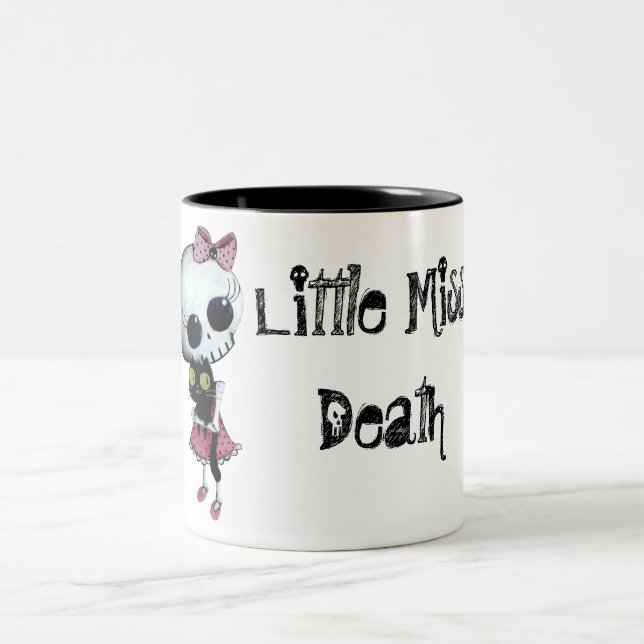 Tasse 2 Couleurs Petite Mlle Death avec le chat noir (Centre)