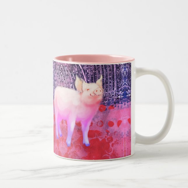 Tasse 2 Couleurs Petite porcelet (Droit)
