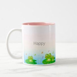 Tasse 2 Couleurs Petites grenouilles mignonnes aux couleurs pastel