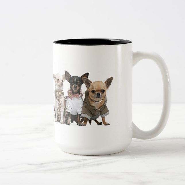 Tasse 2 Couleurs Petits chiwawas mignons (Droit)
