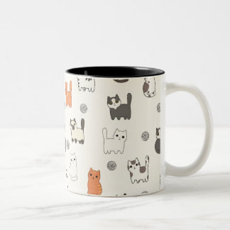 Tasse 2 Couleurs "Petits Matins Magiques" – Motif Sans Couture de C