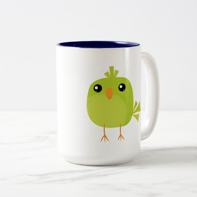 Tasse 2 Couleurs Petits oiseaux mignons (Devant droit)