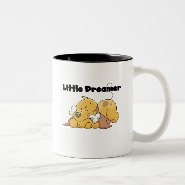 Tasse 2 Couleurs Petits T-shirts et cadeaux de rêveur de chien (Droit)
