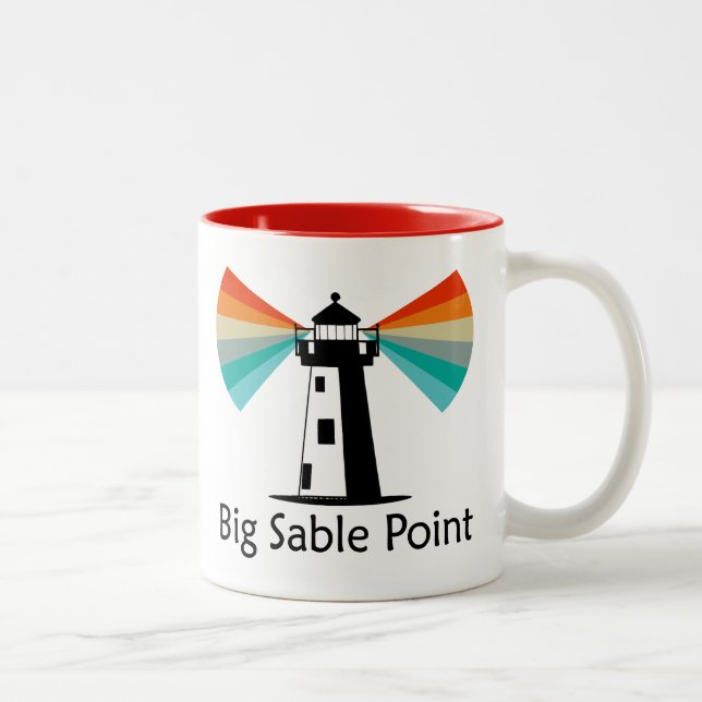 Tasse 2 Couleurs Phare de Big Sable Point Arc-en-ciel (Droit)
