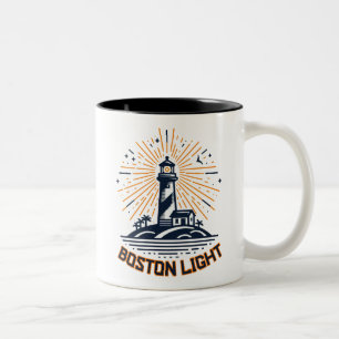 Tasse 2 Couleurs Phare de Boston Light au lever du soleil
