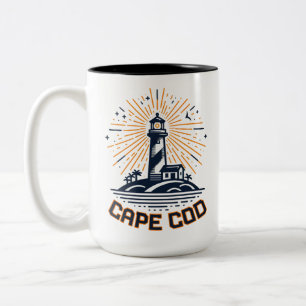 Tasse 2 Couleurs Phare de Cape Cod Massachusetts au lever du soleil