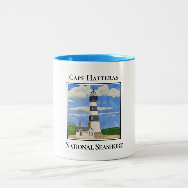 Tasse 2 Couleurs Phare de Cape Hatteras, National Seashore (Centre)