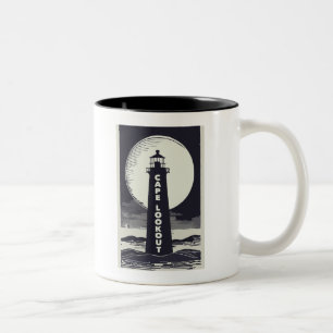 Tasse 2 Couleurs Phare de Cape Lookout Lune de Caroline du Nord