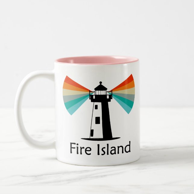 Tasse 2 Couleurs Phare de Fire Island Arc-en-ciel (Gauche)