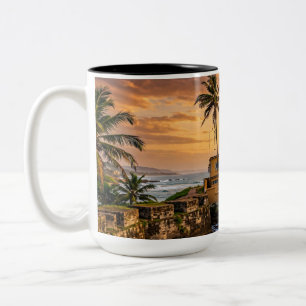 Tasse 2 Couleurs Phare de Galle Fort au coucher du soleil Sri Lank