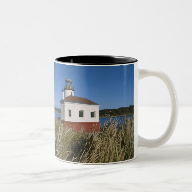 Tasse 2 Couleurs Phare de la rivière Coquille, Oregon, États-Unis (Droit)