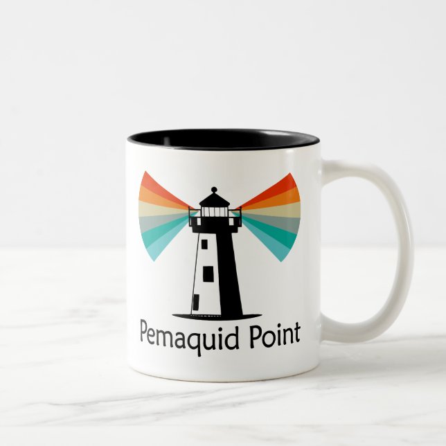 Tasse 2 Couleurs Phare de Pemaquid Point Arc-en-ciel (Droit)