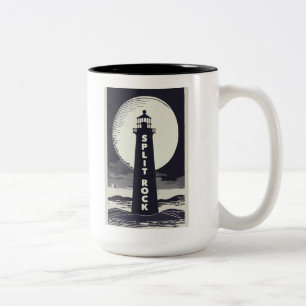 Tasse 2 Couleurs Phare de Split Rock Minnesota Moon