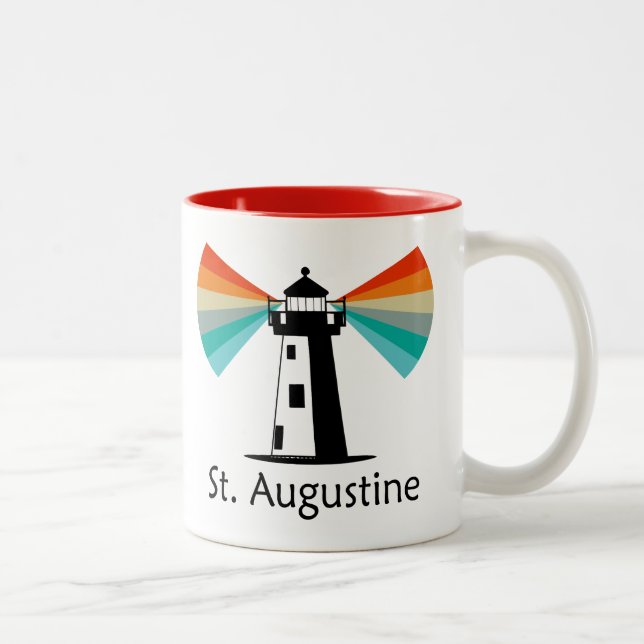 Tasse 2 Couleurs Phare de St. Augustine Floride Arc-en-ciel (Droit)