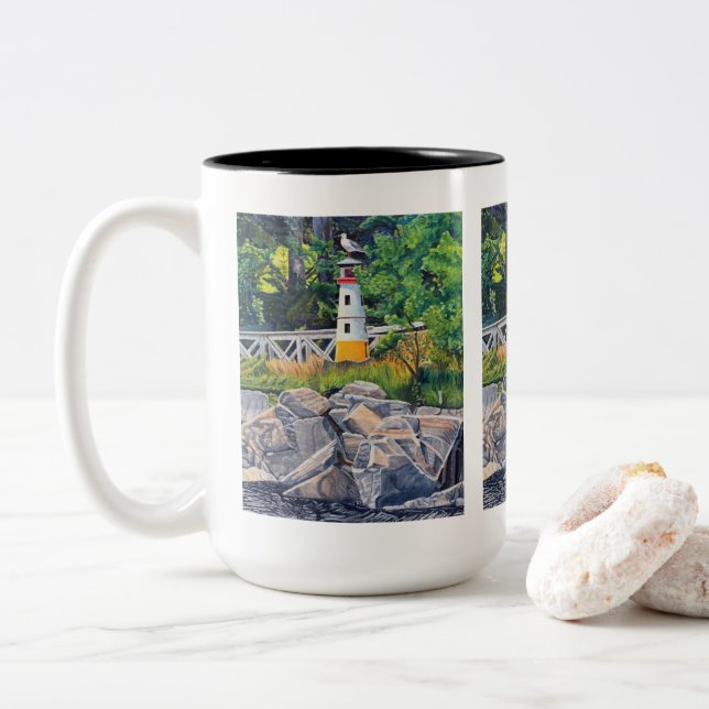 Tasse 2 Couleurs Phare d'Echo Point (Avec donut)