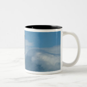 Tasse 2 Couleurs Phare du cap Egmont et mont Taranaki/Mont