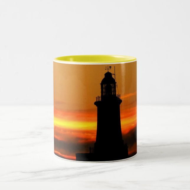 Tasse 2 Couleurs Phare et ciel en feu (Centre)