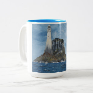 Tasse 2 Couleurs Phare Fastnet, Irlande, mer d'Irlande,