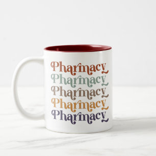 Tasse 2 Couleurs Pharmacie Rétro Pharmacy Pharmacy Cadeau étudiant