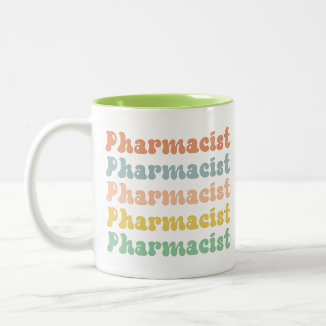 Tasse 2 Couleurs Pharmacien Retro Super (Gauche)