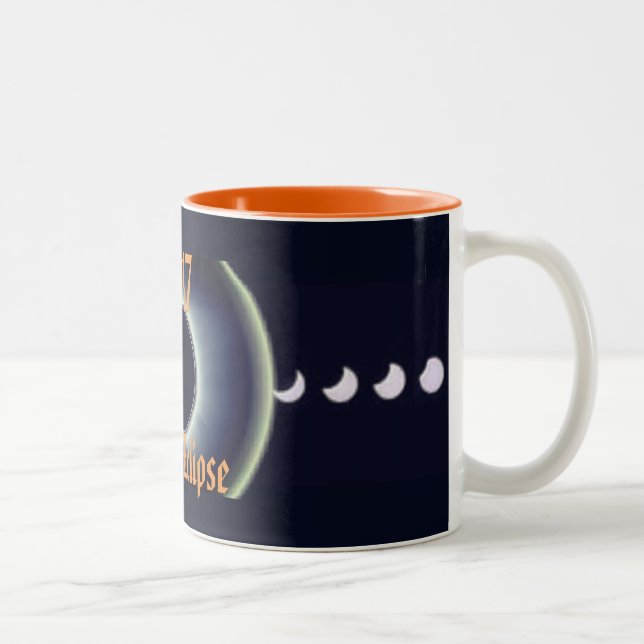Tasse 2 Couleurs Phases d'éclipse solaire 2017 (Droit)
