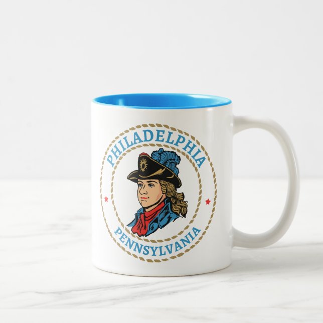 Tasse 2 Couleurs Philadelphie Pennsylvanie coloniale (Droit)