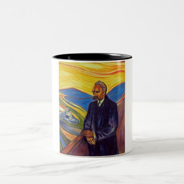 Tasse 2 Couleurs Philosophe Friedrich Nietzsche (par Edvard Munch) (Centre)