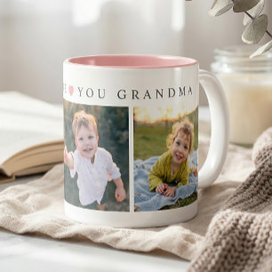 Tasse 2 Couleurs Photo Amour Vous Grand-mère