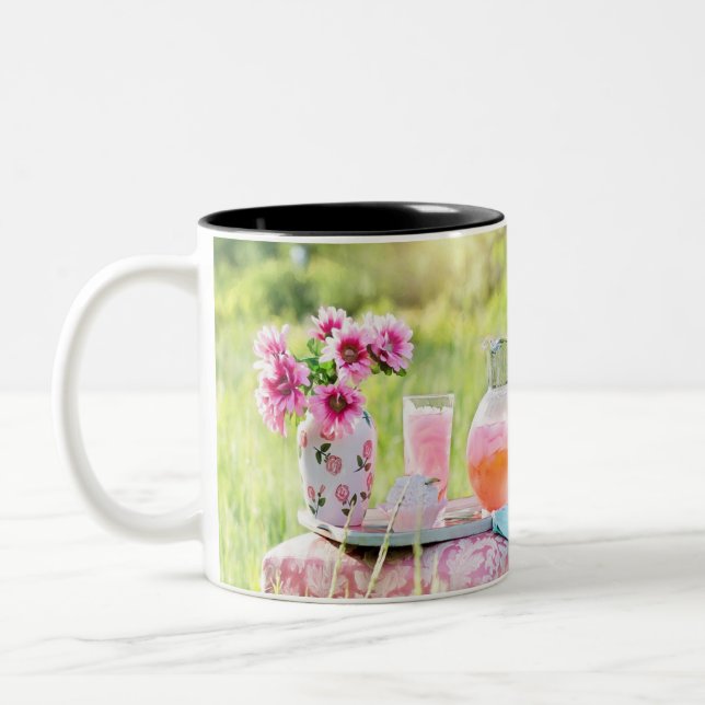 Tasse 2 Couleurs Photo citronnée rose (Gauche)